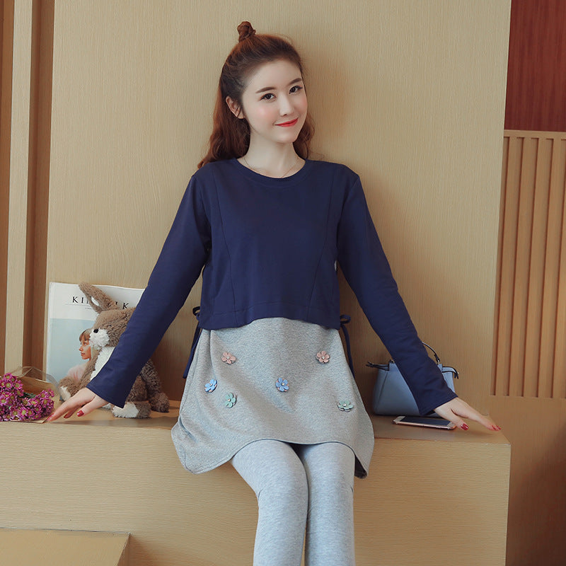 Experience Comfort and Style with the Loose Spring Maternity Nursing Dress